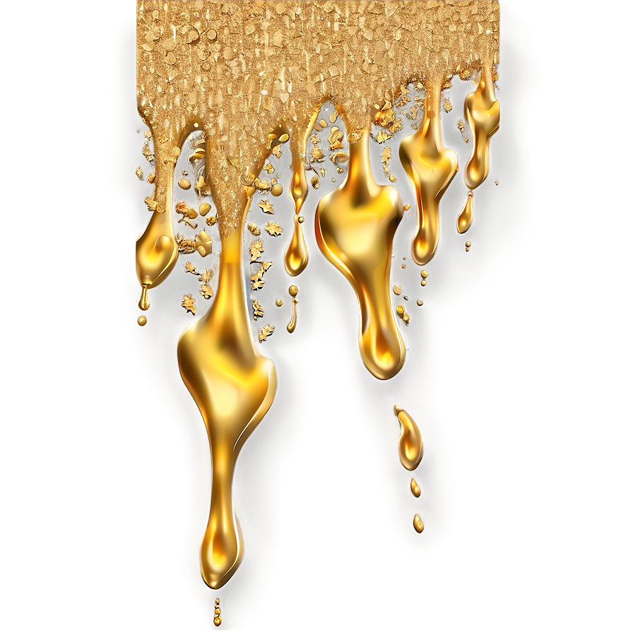 Gold Glitter Drip Pattern Png Nfw82 PNG image