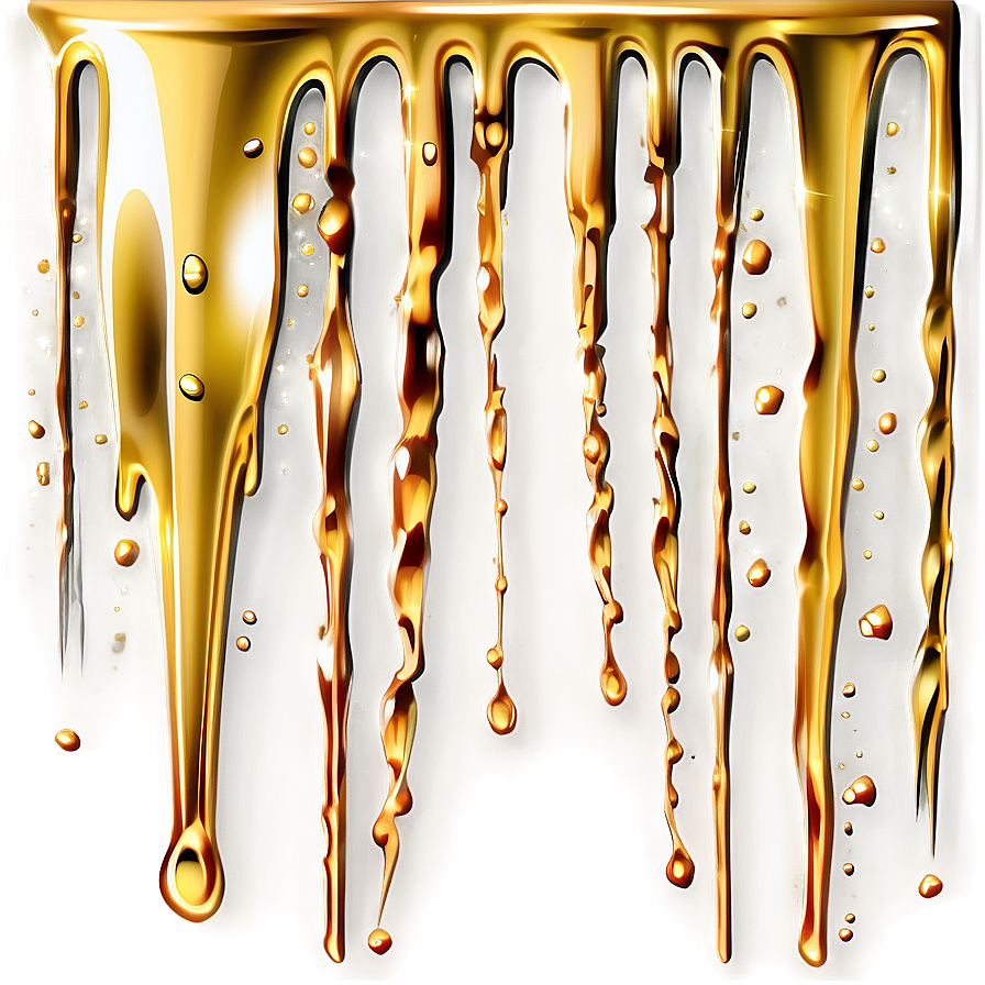 Gold Glitter Drip Png 06282024 PNG image