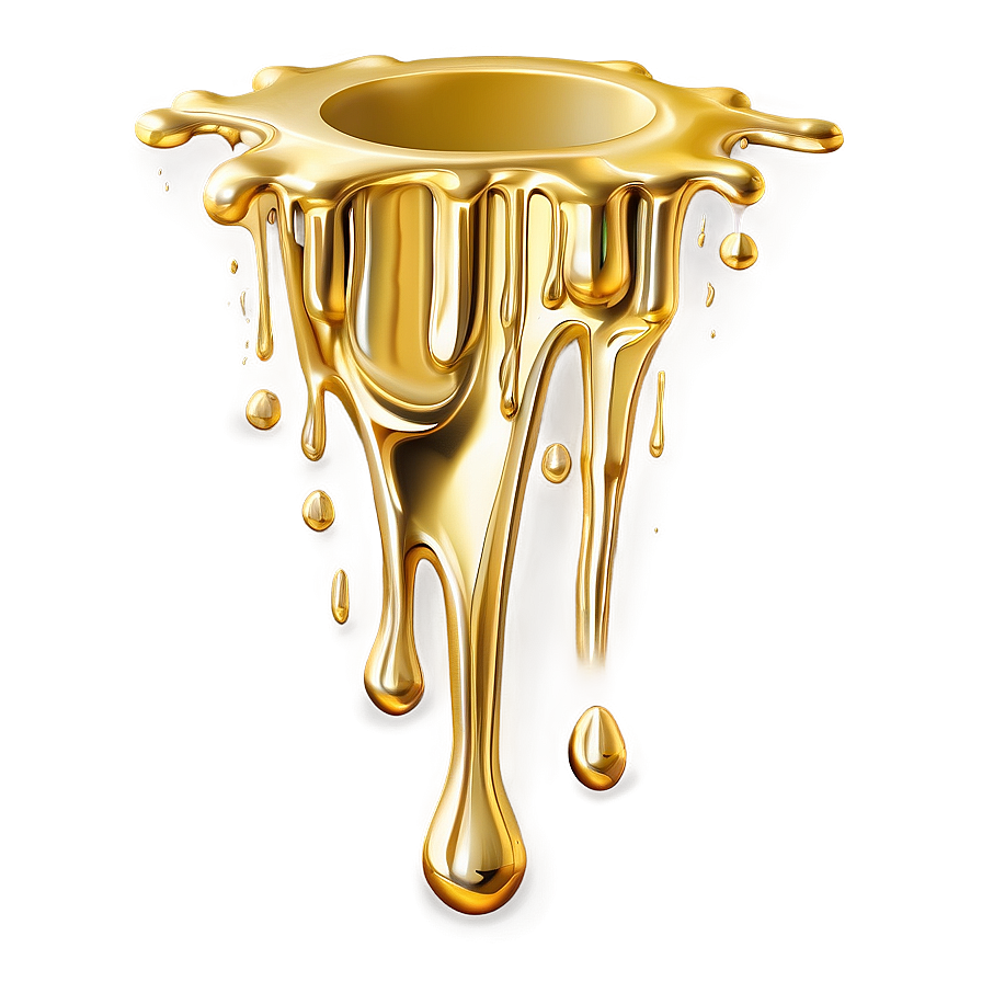 Gold Glitter Drip Png Vte84 PNG image