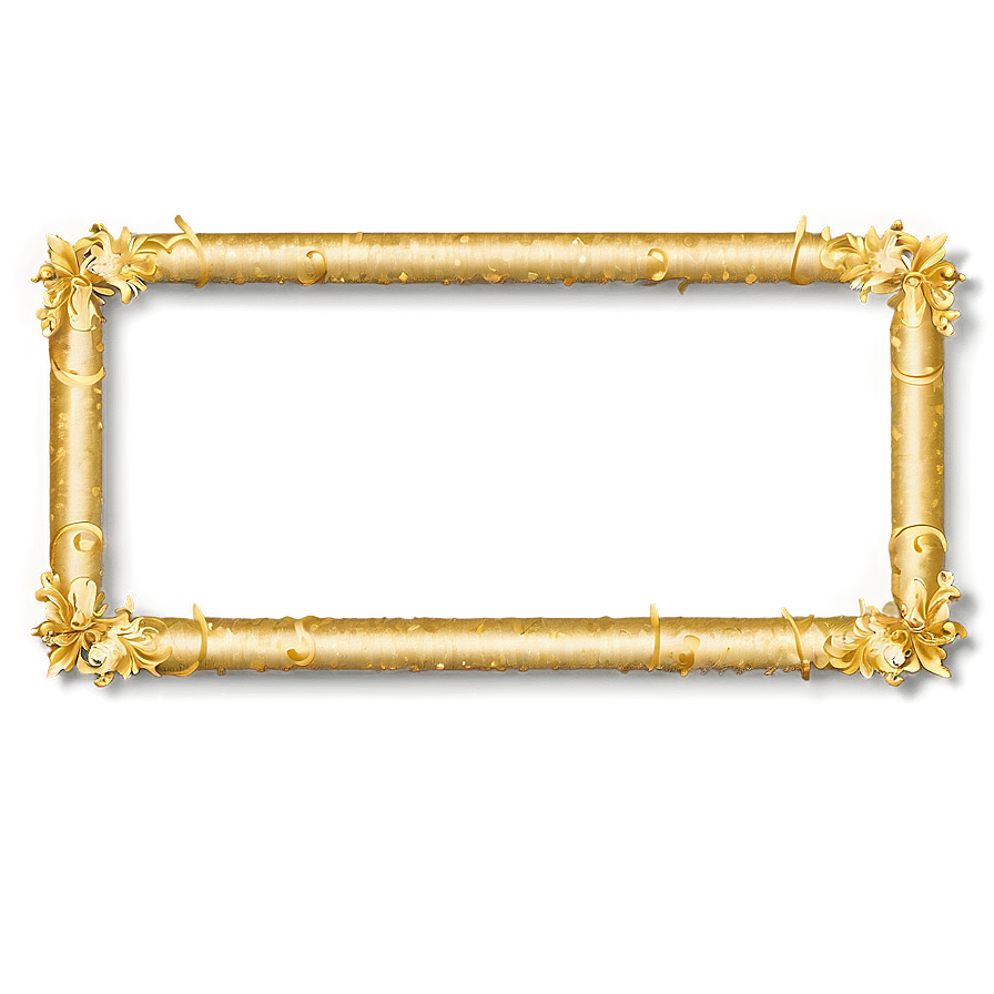 Gold Glitter Frame Png 05232024 PNG image