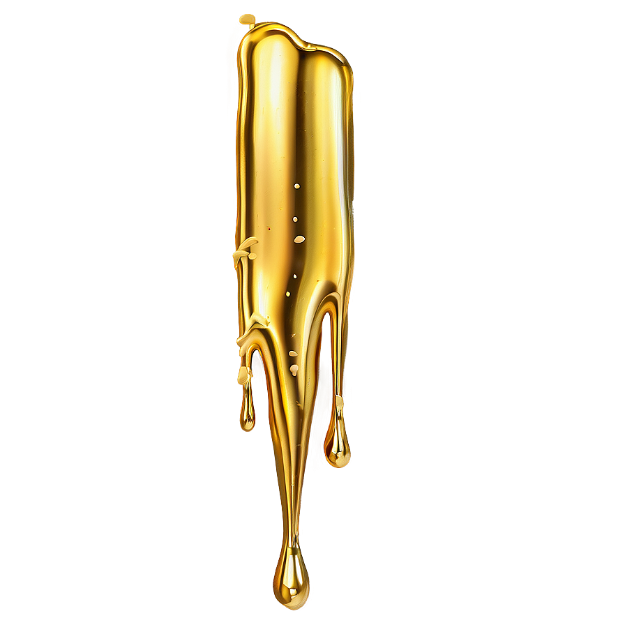 Gold Glitter Paint Drip Png Qpt PNG image