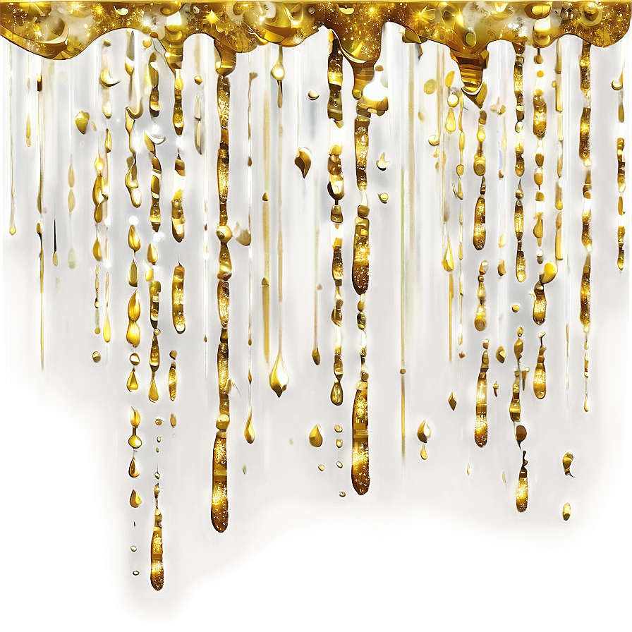 Gold Glitter Rain Png 05232024 PNG image