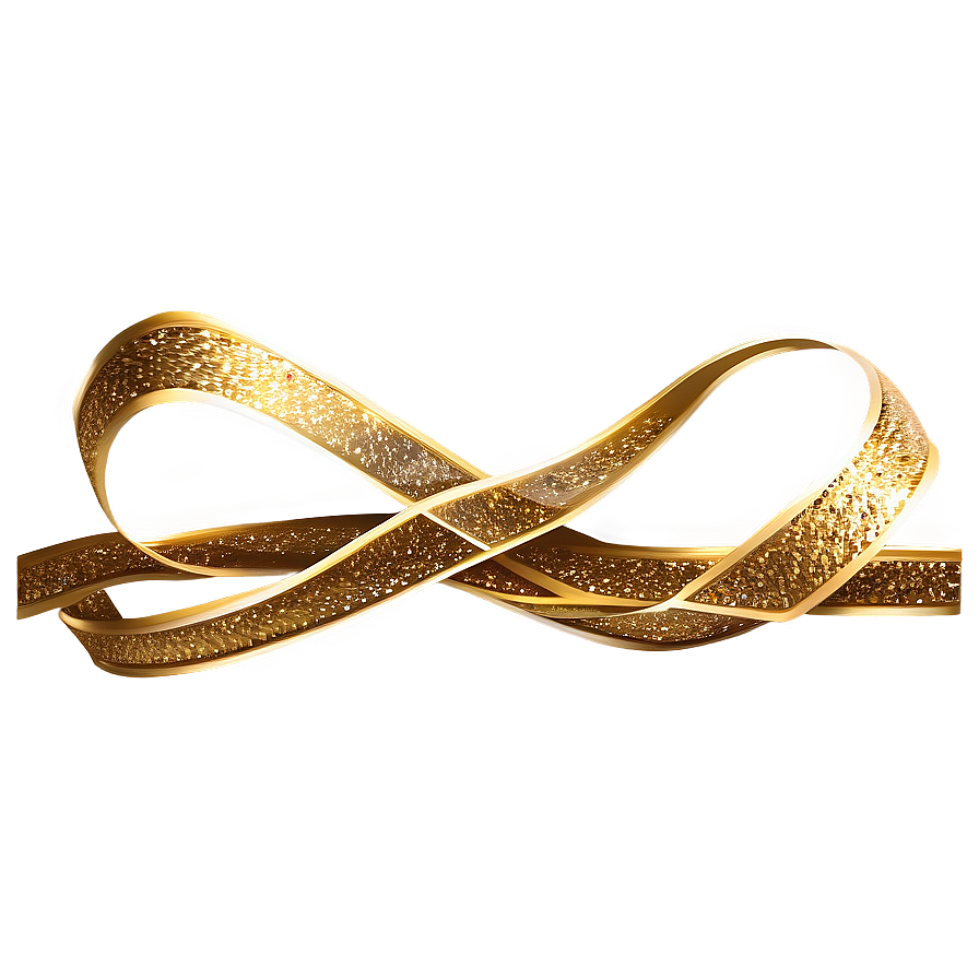 Gold Glitter Ribbon Png Mvg PNG image