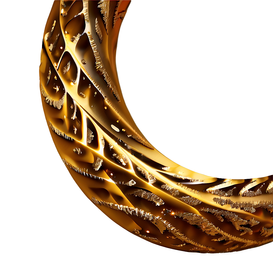 Gold Glitter Spiral Png 05232024 PNG image