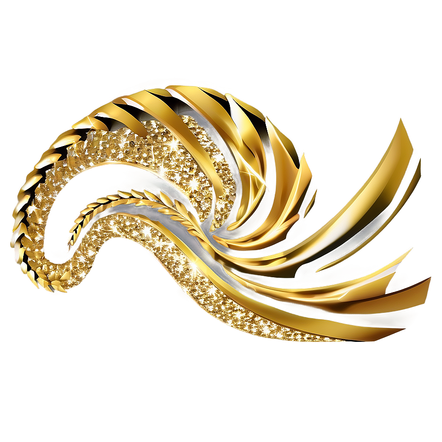 Gold Glitter Spiral Png 50 PNG image