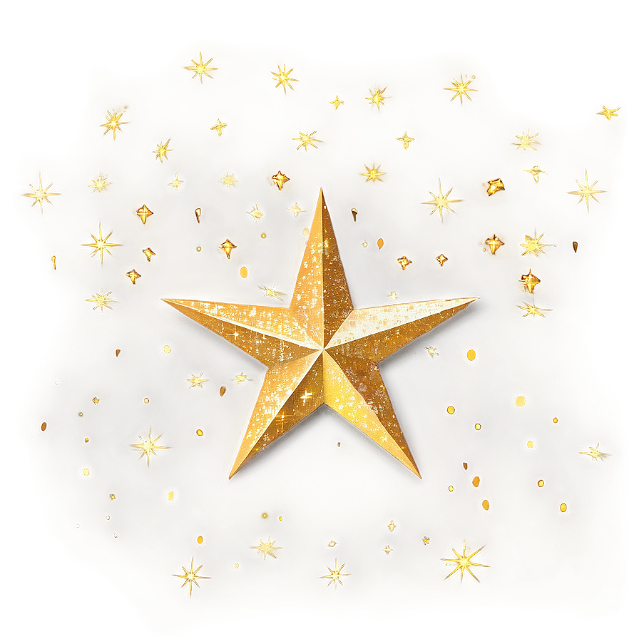 Gold Glitter Star Png 05232024 PNG image