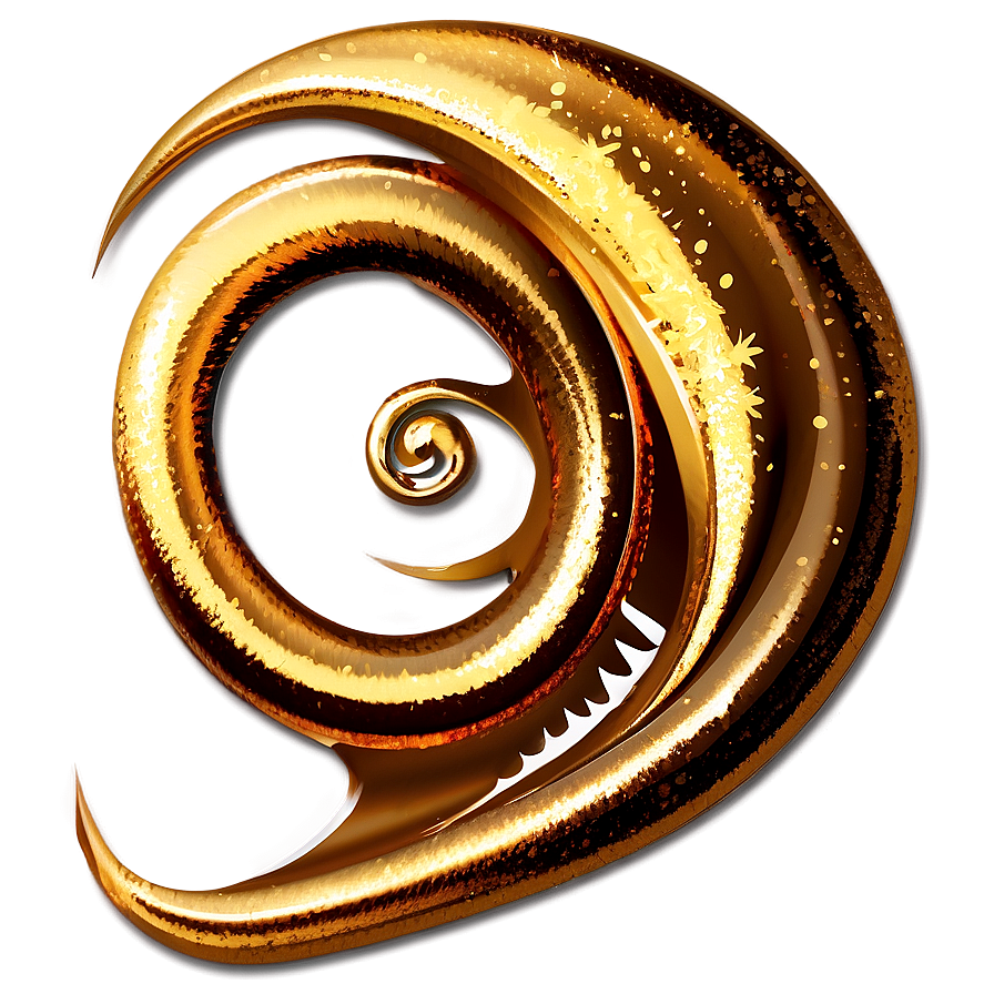 Gold Glitter Swirl Png 05232024 PNG image