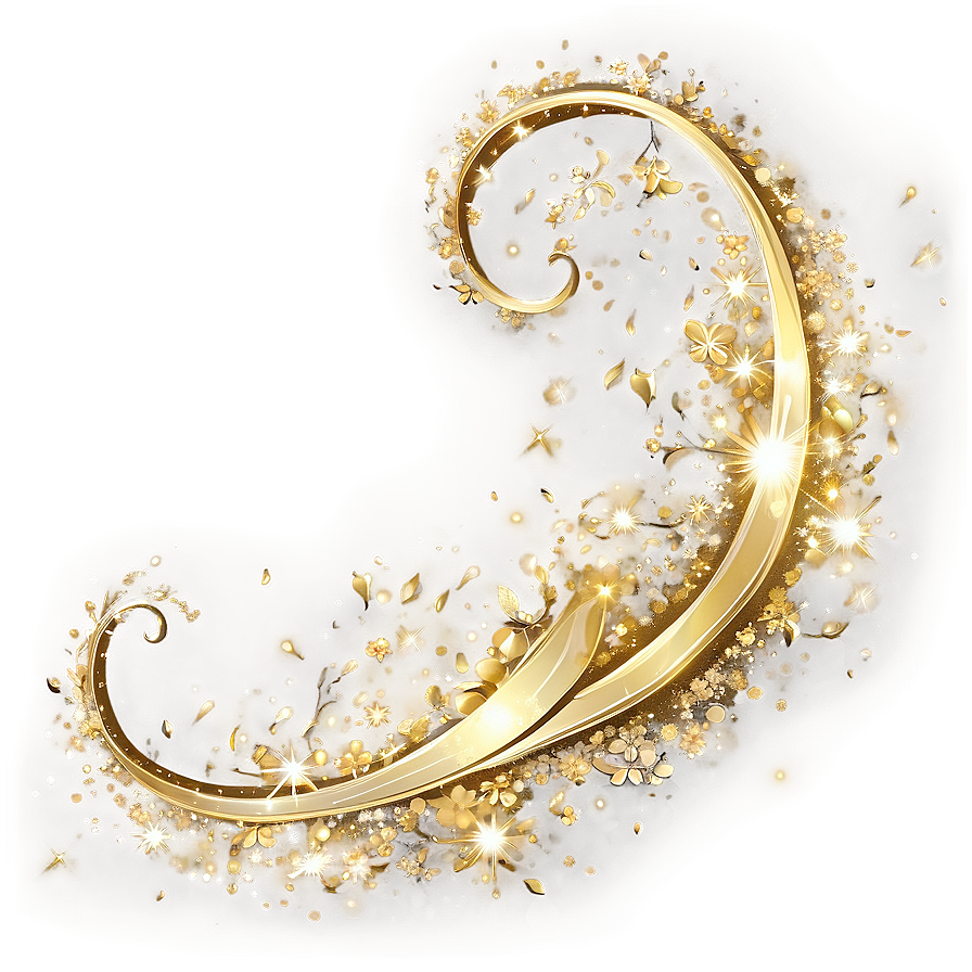 Gold Glitter Swirl Png Cqb12 PNG image