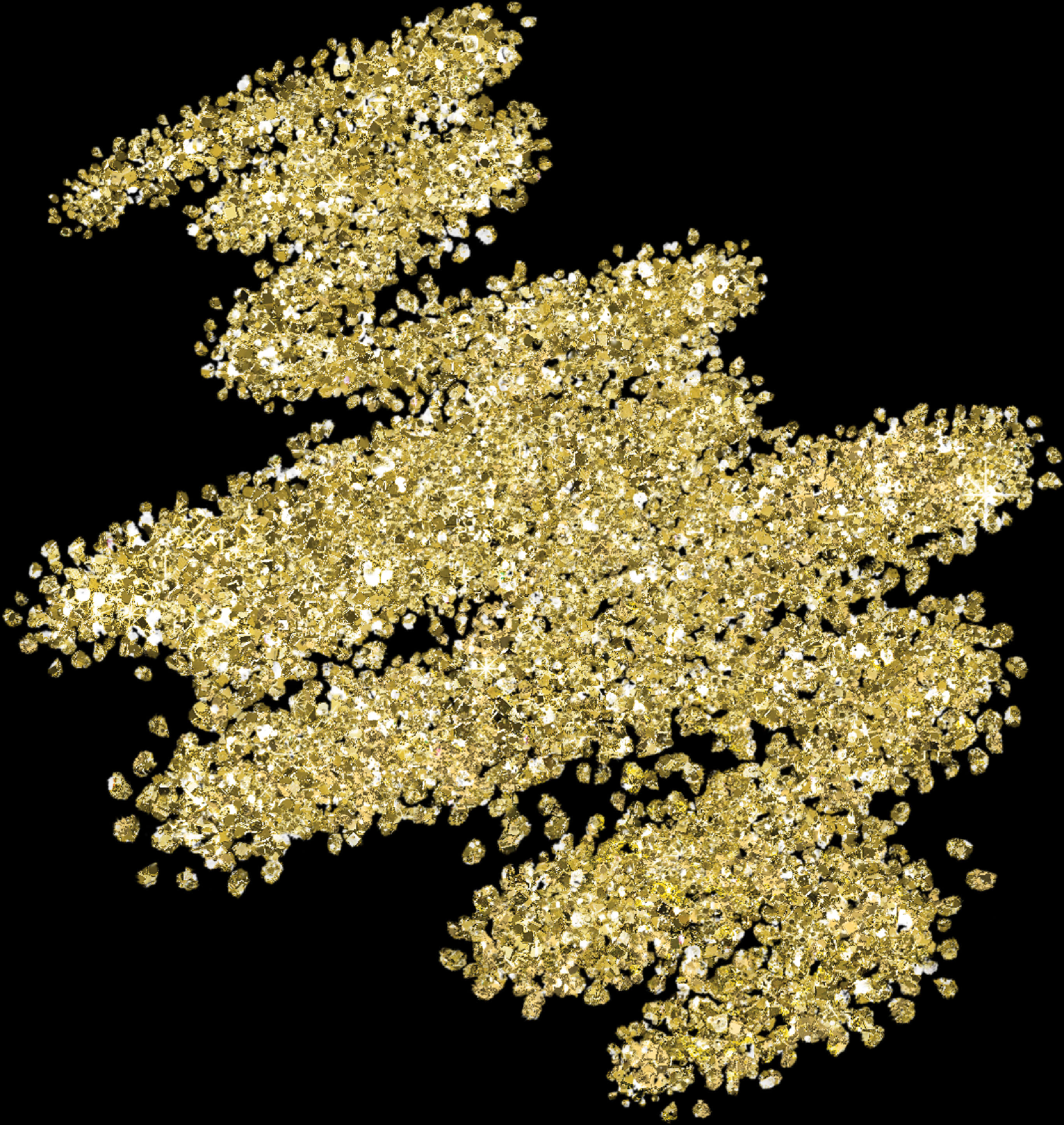 Gold Glitter Texture Sprinkles PNG image