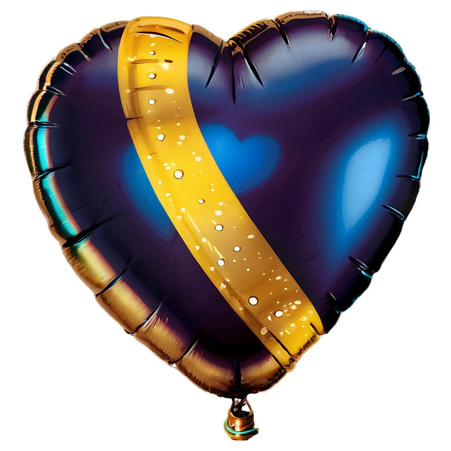 Gold Heart Balloon Png 06212024 PNG image