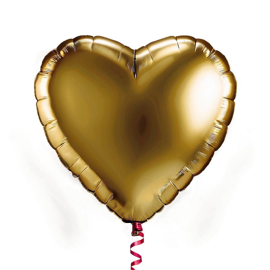 Gold Heart Balloon Png Gkj55 PNG image