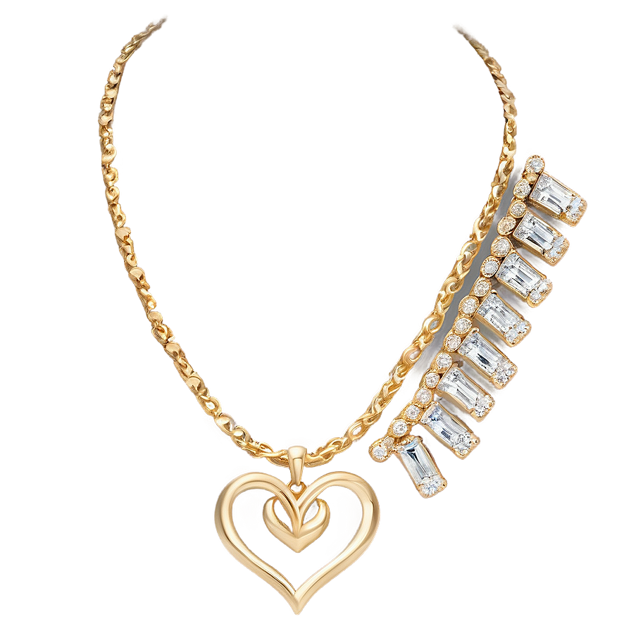 Gold Heart Pendant Png 11 PNG image