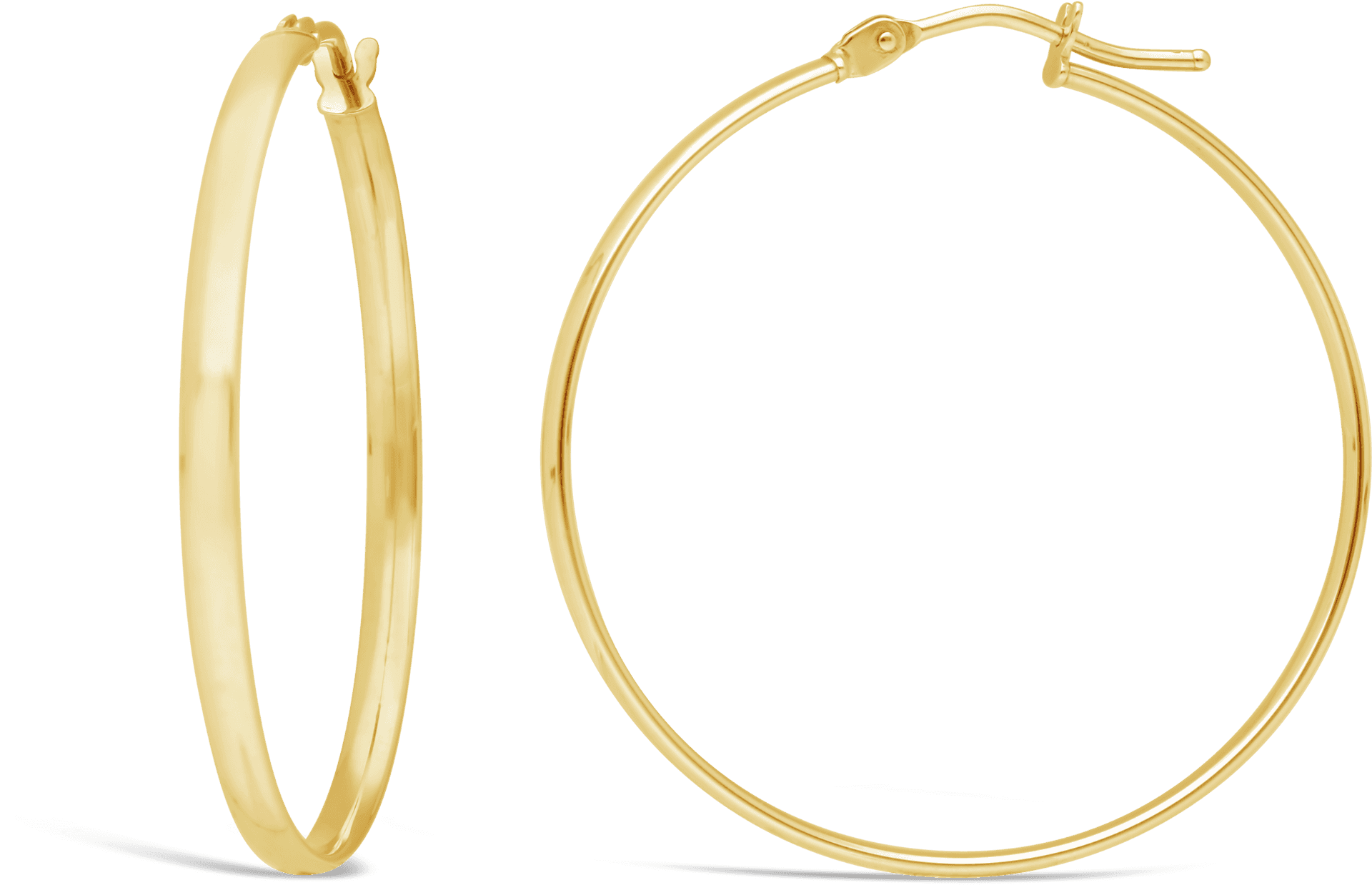 Gold Hoop Earrings Product Image PNG image