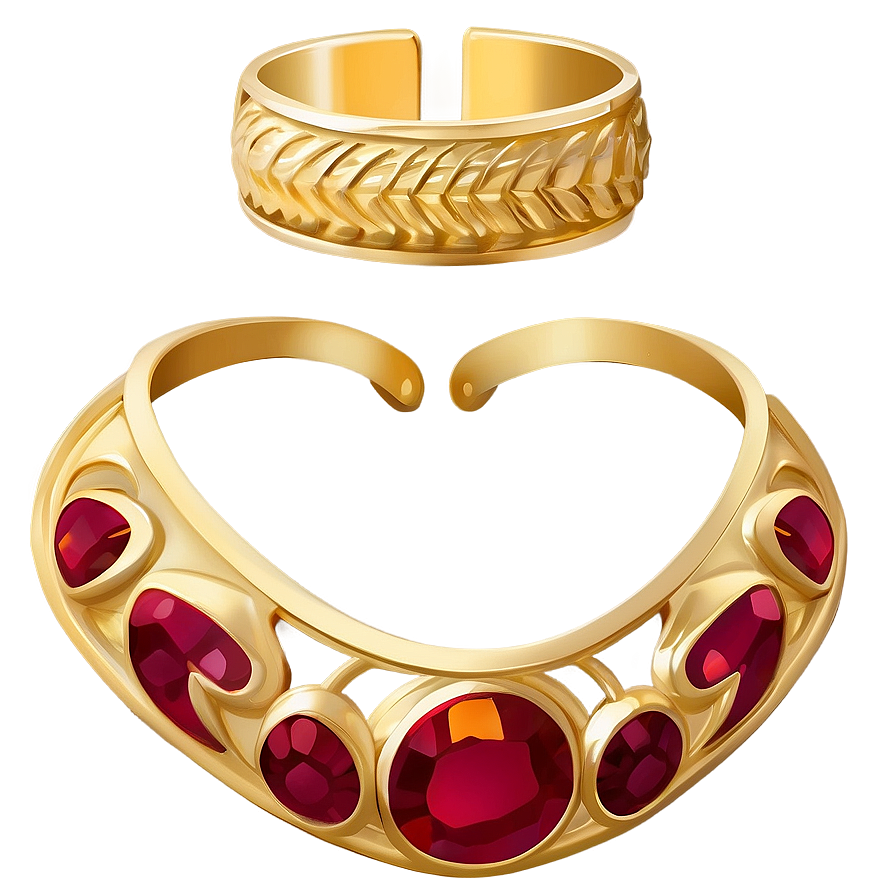 Gold Jewelry Collection Png 05032024 PNG image