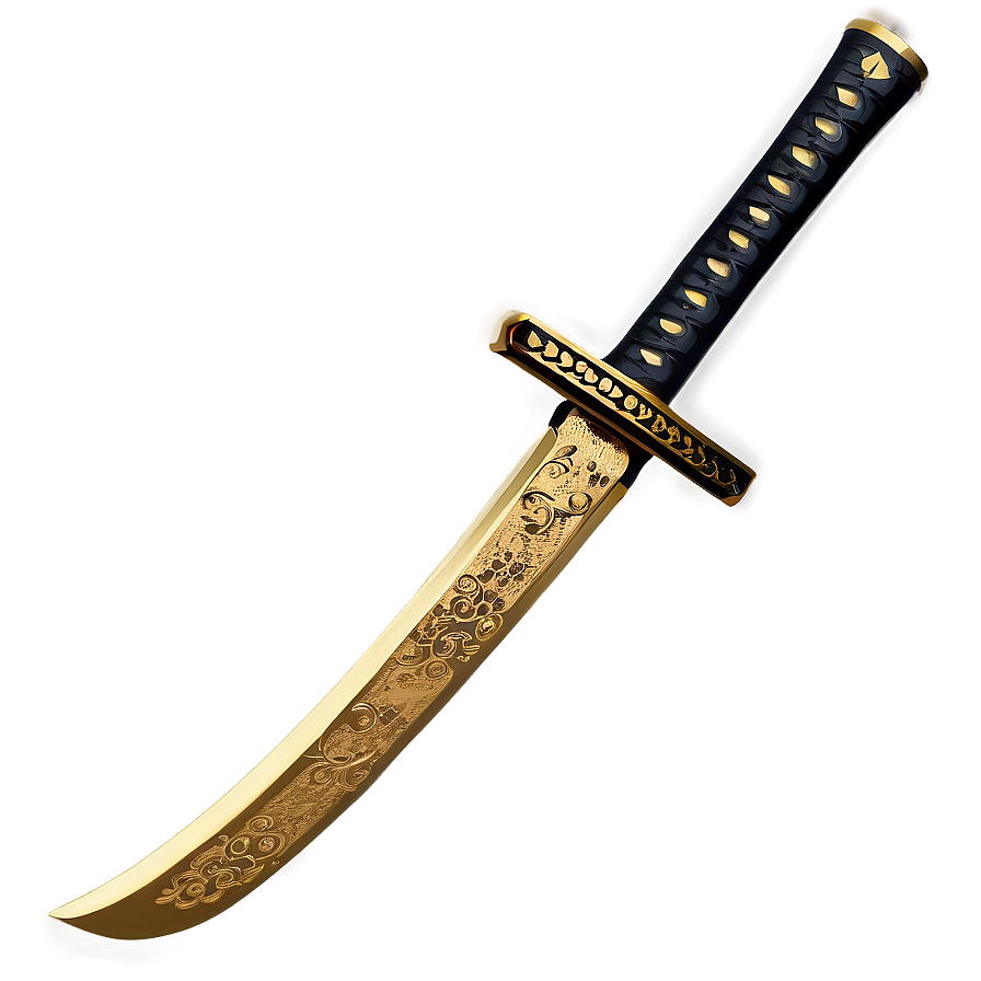 Gold Katana Png Cle PNG image