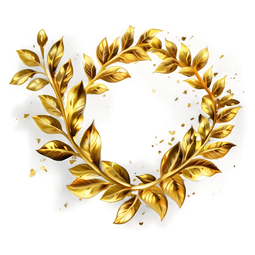 Gold Leaf Garland Png 06262024 PNG image