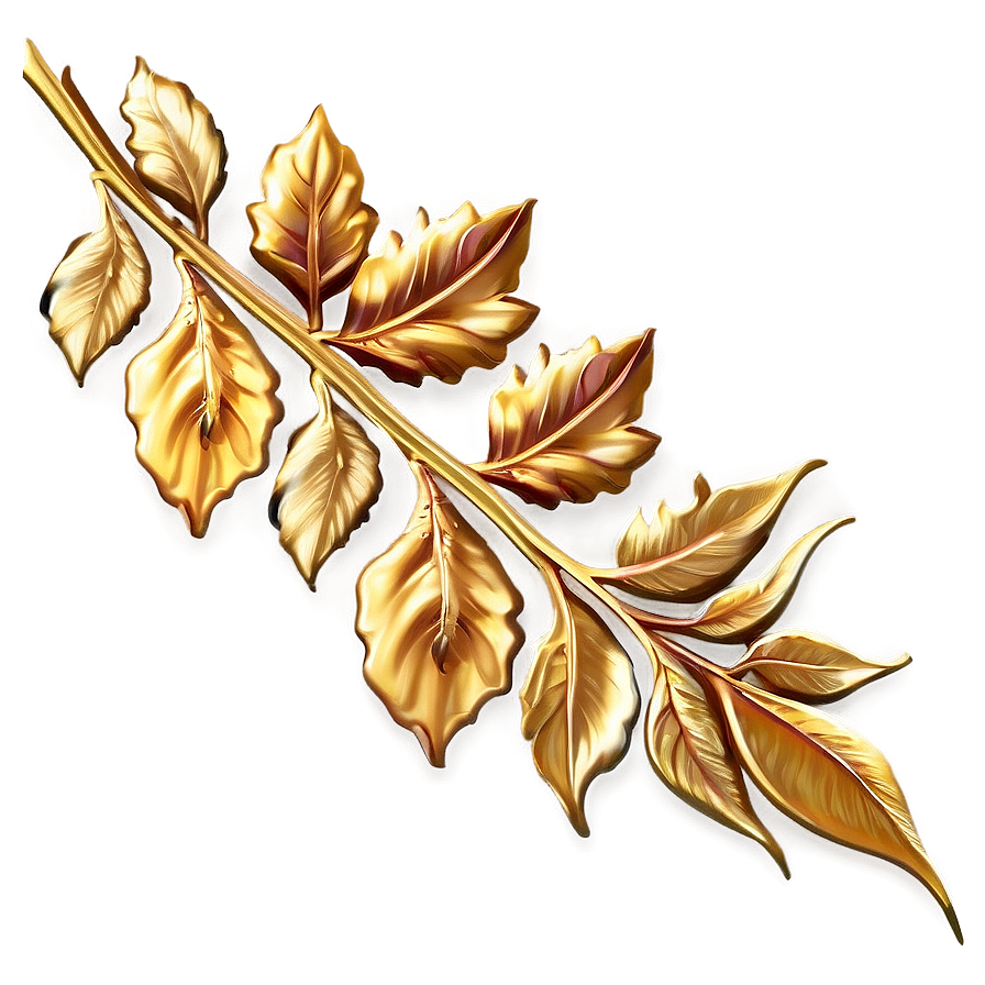 Gold Leaves Border Png 14 PNG image