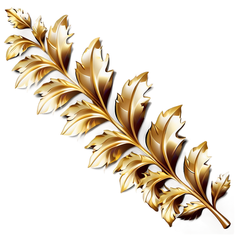 Gold Leaves Border Png 89 PNG image