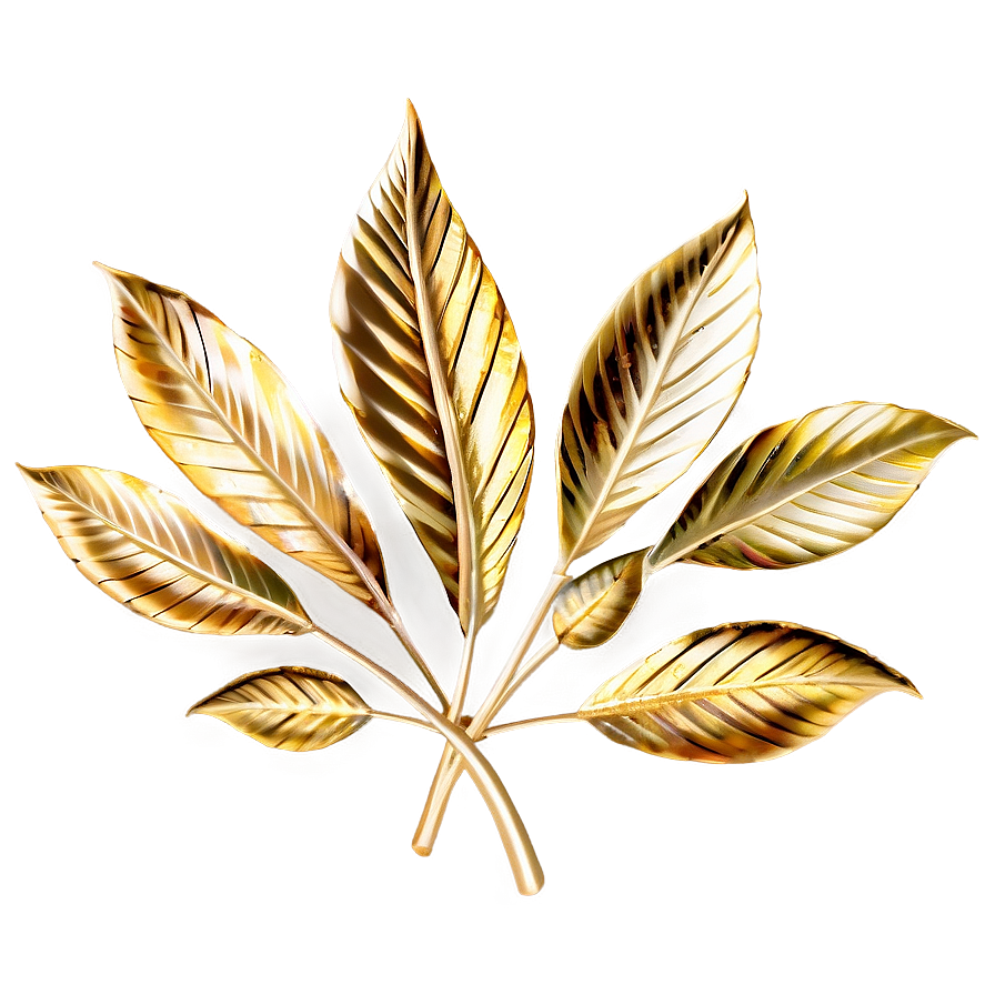 Gold Leaves Craft Png Mty PNG image