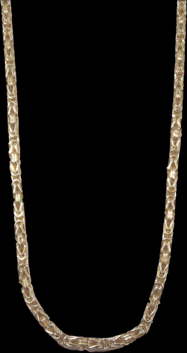 Gold Link Chain Necklace PNG image