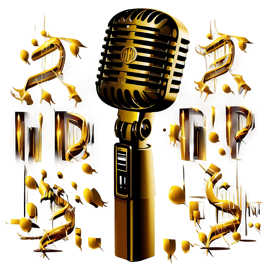 Gold Microphone Png Kin84 PNG image