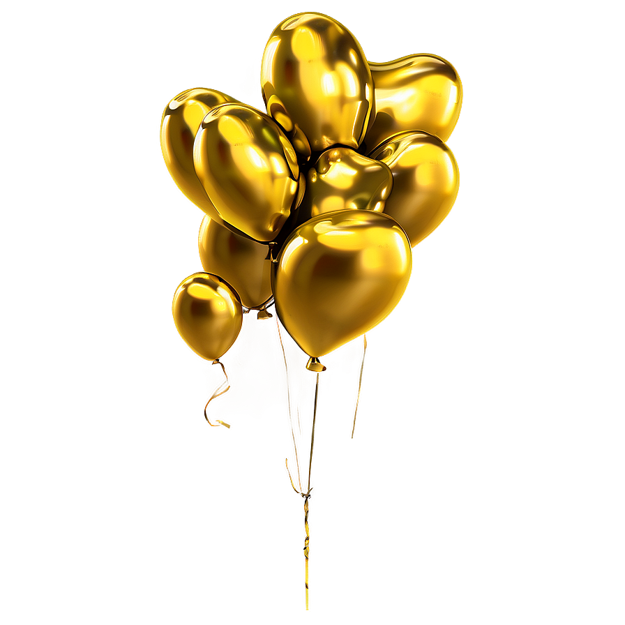 Gold Mylar Balloons Png Ips6 PNG image