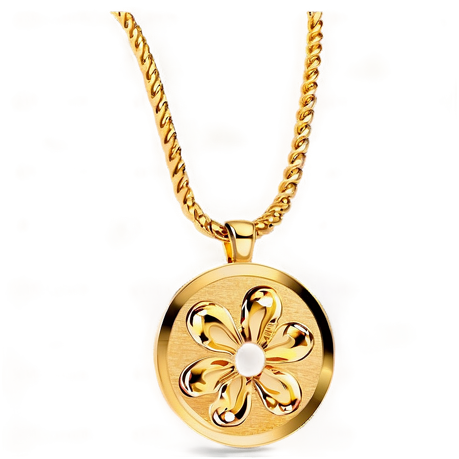 Gold Necklace D PNG image