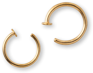 Gold Nose Ring Pair Transparent Background PNG image