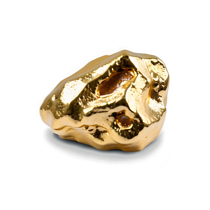 Gold Nugget On White Png 06132024 PNG image