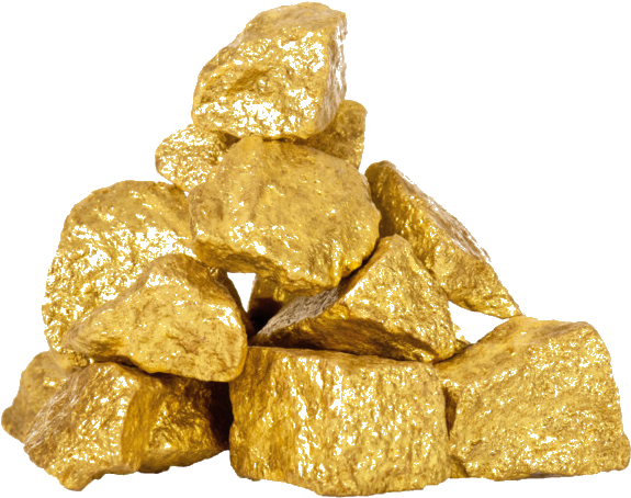 Gold Nuggets Pile Transparent Background PNG image