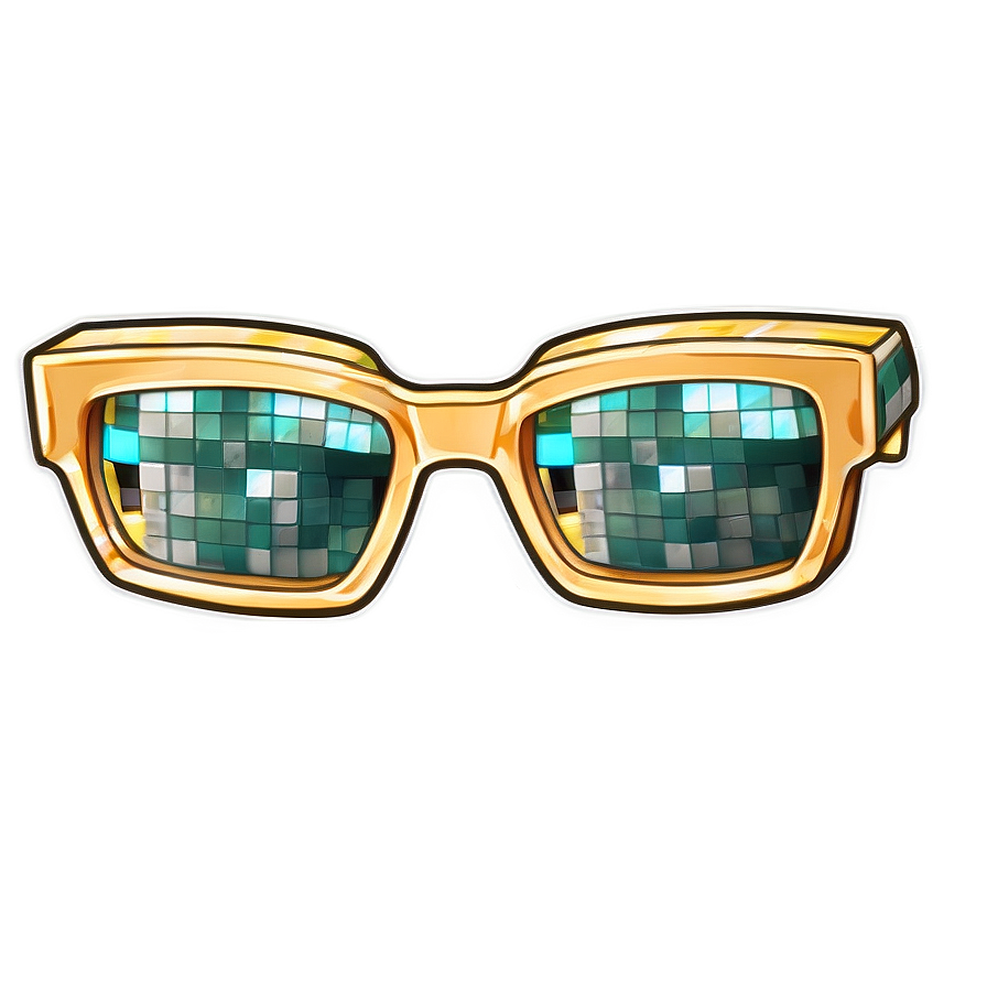 Gold Ore Minecraft Glasses Png Bix36 PNG image