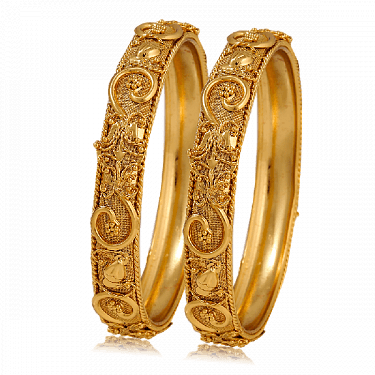 Gold Ornate Bangles Design PNG image