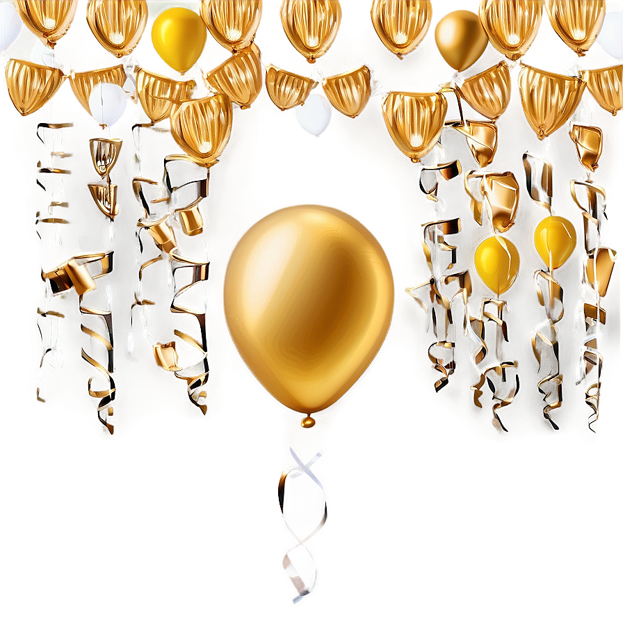 Gold Party Balloon Png Kpr34 PNG image