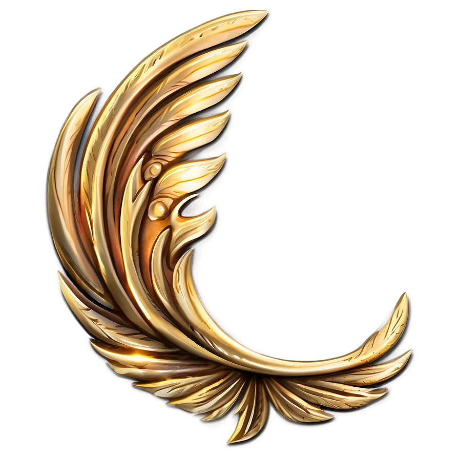 Gold Phoenix Wing Png 06262024 PNG image