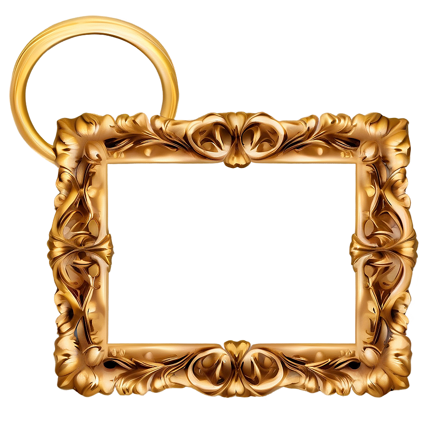 Gold Photo Frame Png 05252024 PNG image