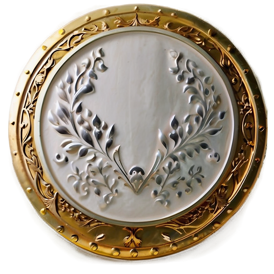 Gold Plate C PNG image