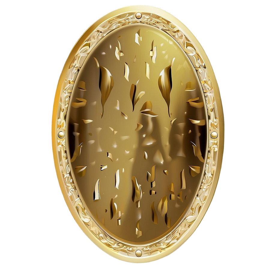 Gold Plate For Decoration Png Seq PNG image