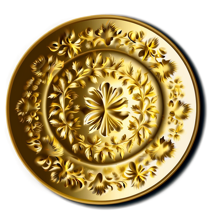 Gold Plate Pattern Png Nmv39 PNG image