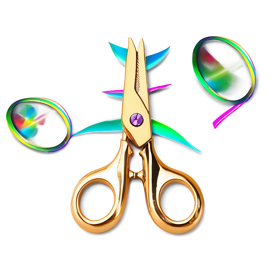 Gold Plated Barber Scissors Png Prp54 PNG image