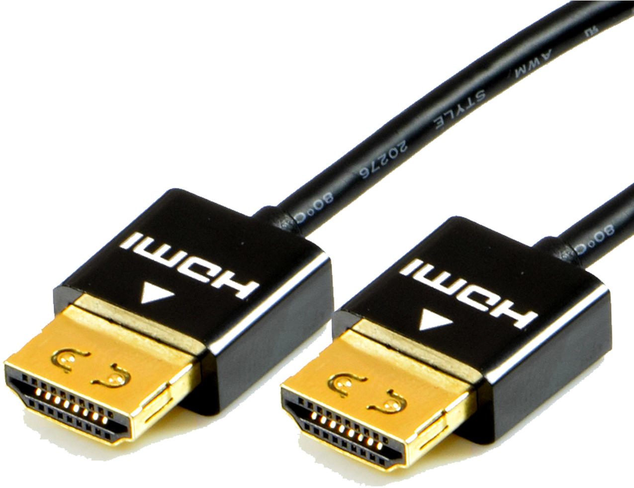 Gold Plated H D M I Cable PNG image
