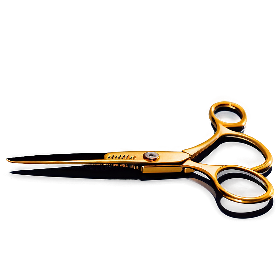 Gold-plated Hairdressing Scissors Png 51 PNG image