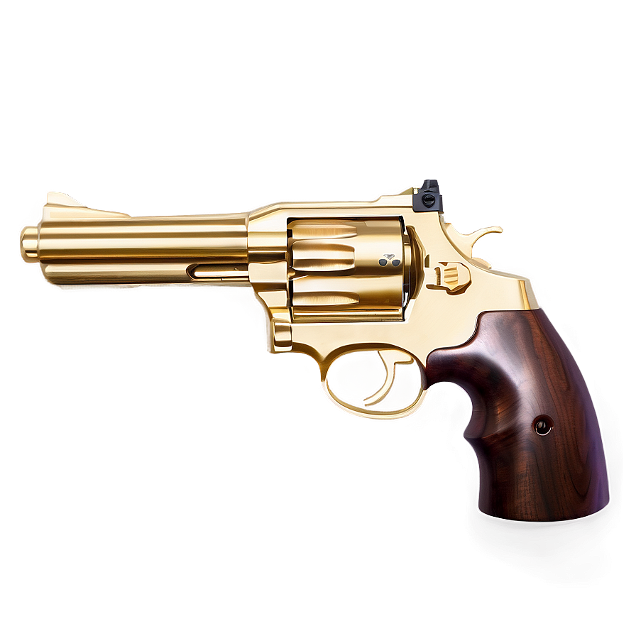 Gold Plated Revolver Png 26 PNG image