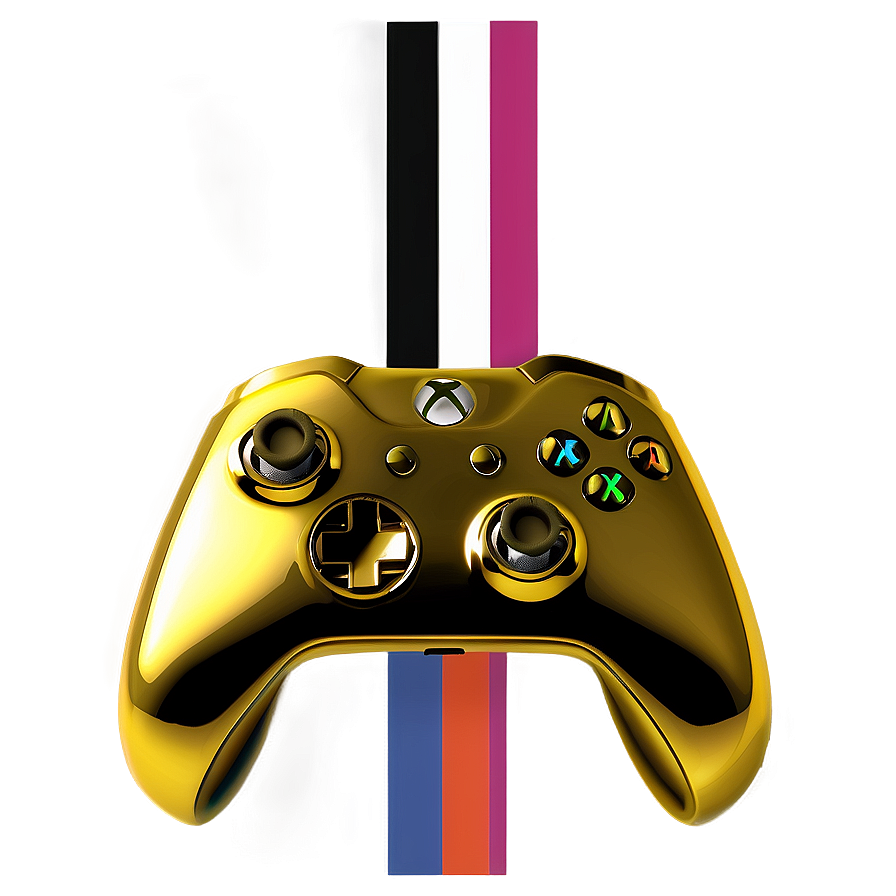 Gold Plated Xbox Controller Png 05252024 PNG image