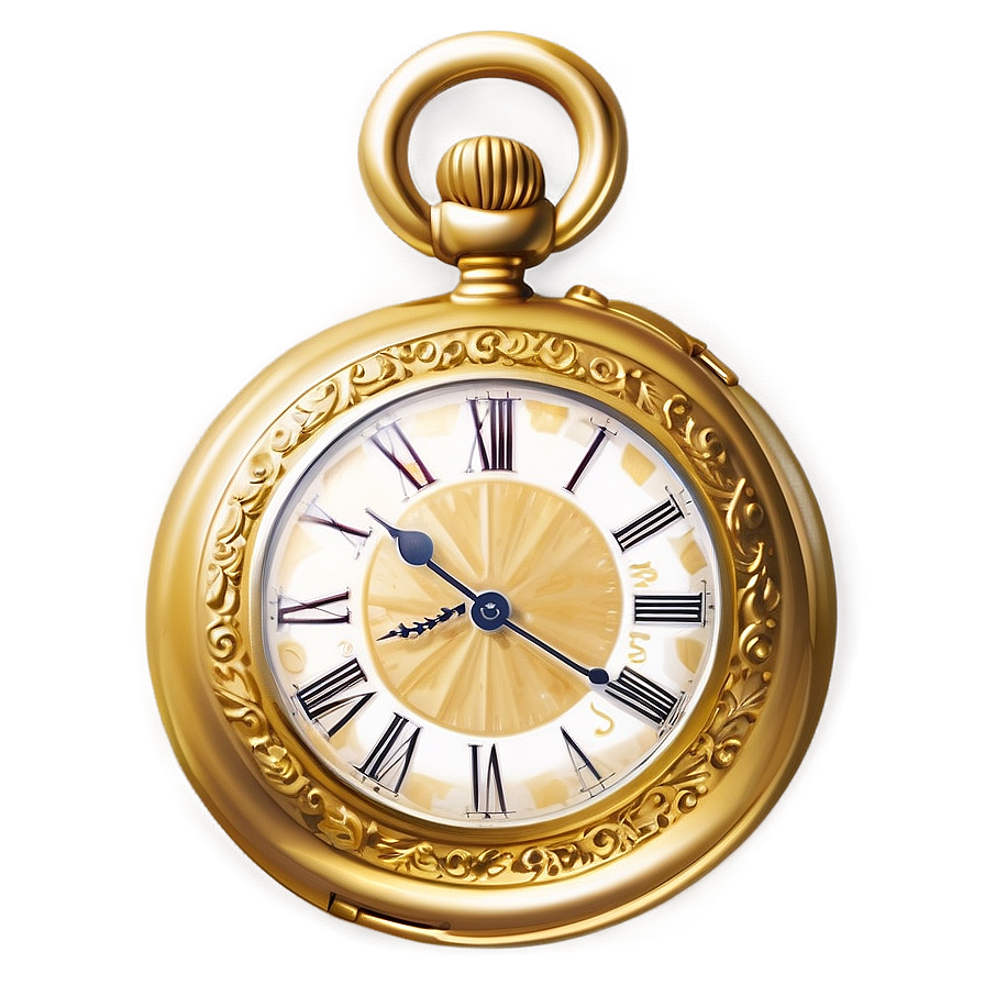 Gold Pocket Watch Png Ijp21 PNG image