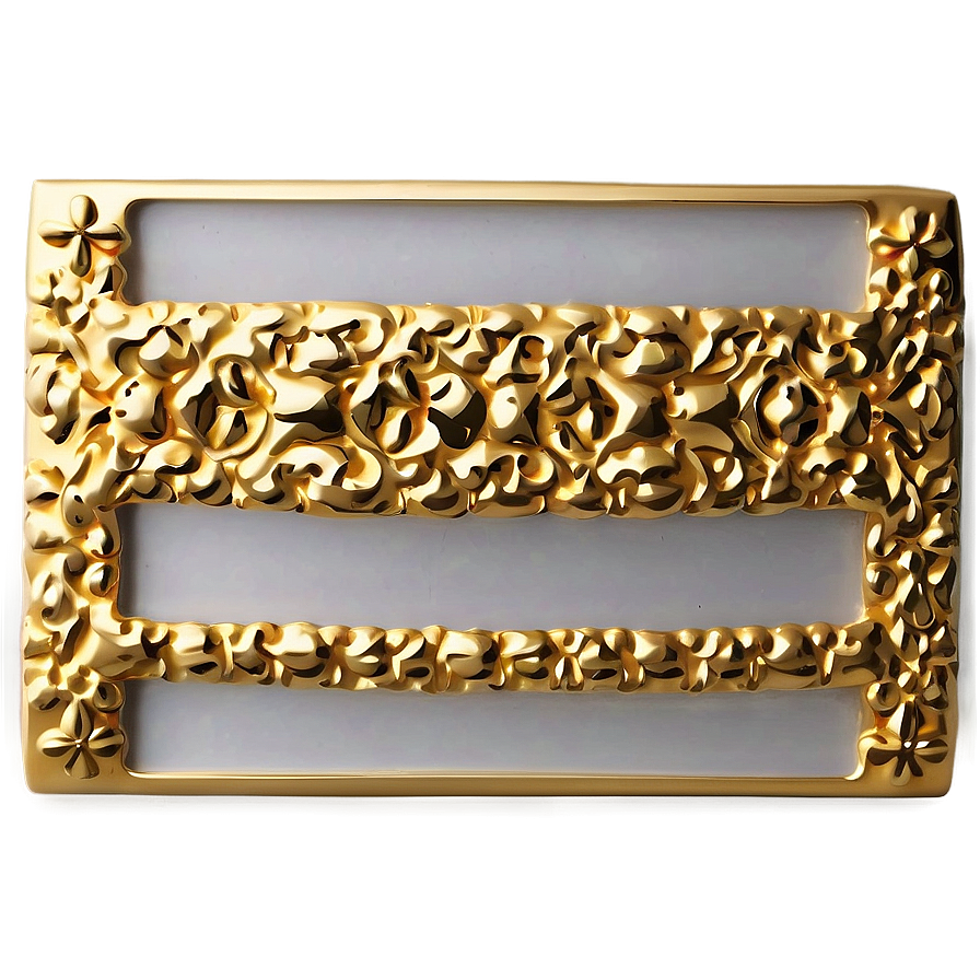 Gold Rectangle For Invitation Png 06272024 PNG image