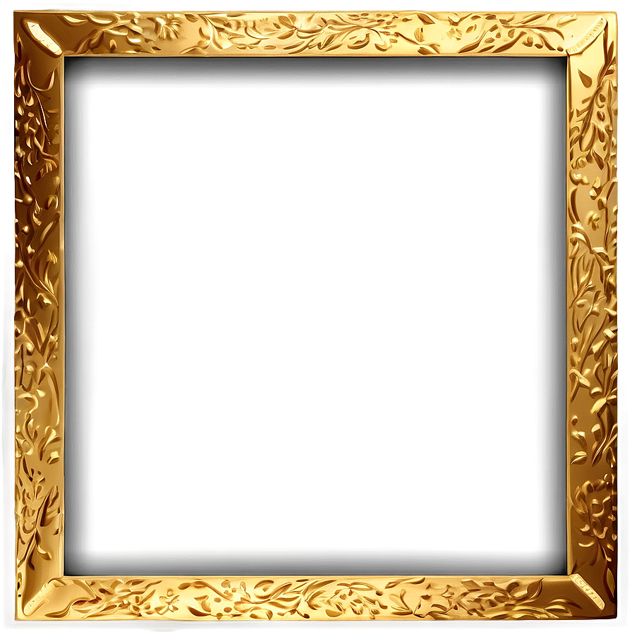 Gold Rectangle For Invitation Png Nvh PNG image