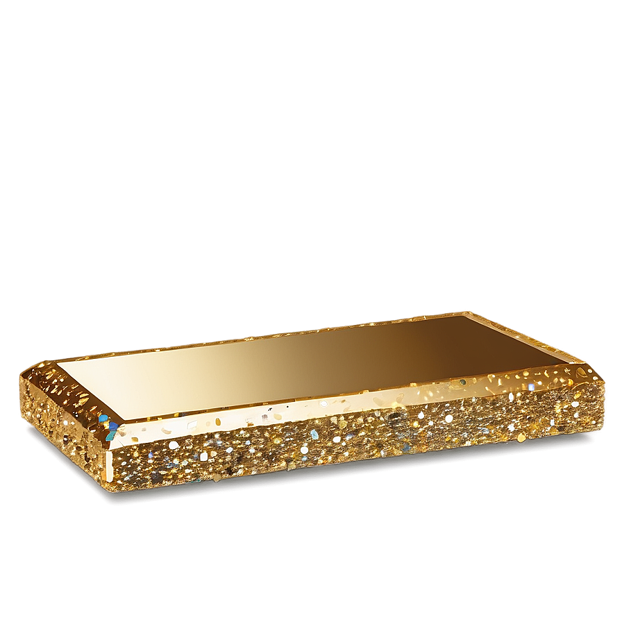 Gold Rectangle With Glitter Png 76 PNG image