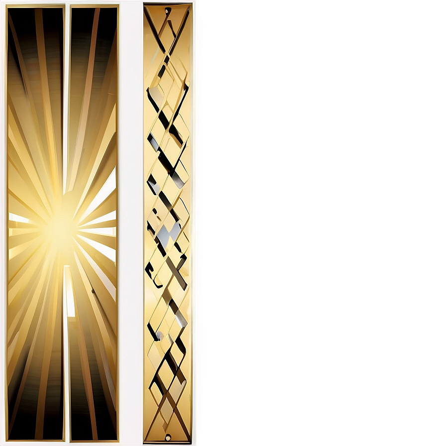 Gold Rectangle With Lines Png 06272024 PNG image