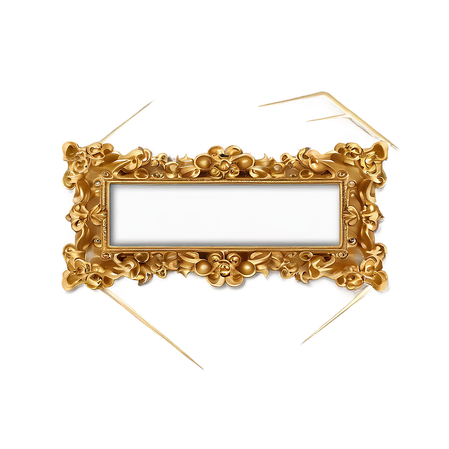 Gold Rectangular Frame Png 17 PNG image