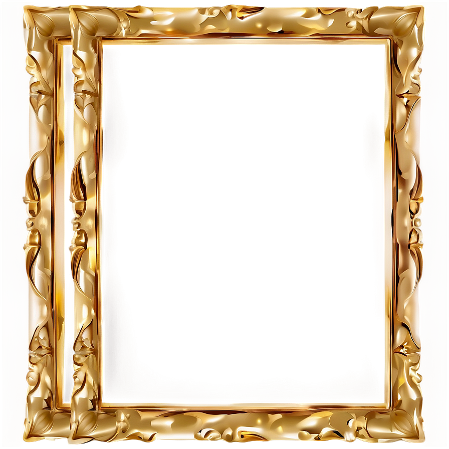 Gold Rectangular Frame Png 68 PNG image